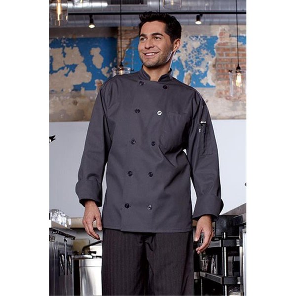 Nathan Caleb Orleans Chef Coat in Slate - 4XLarge NA2504201